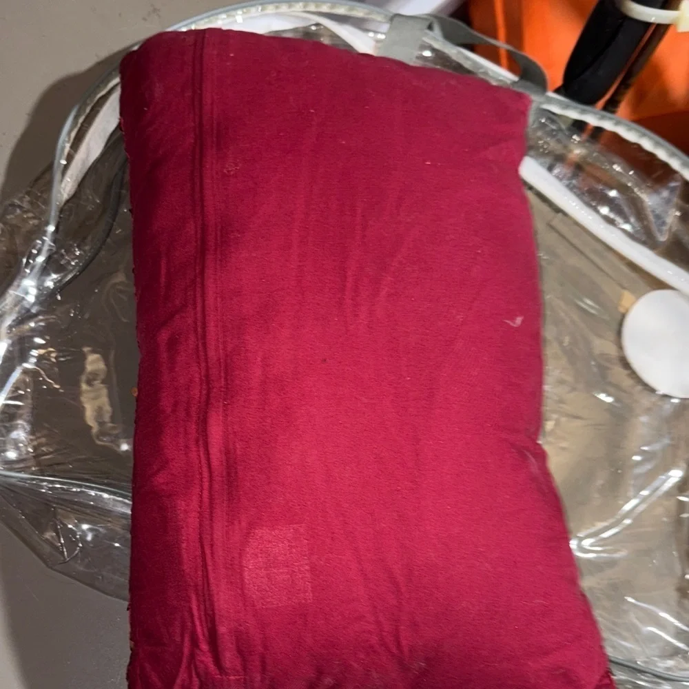 Red Sequin Decorative Pillow